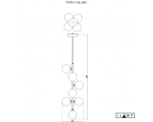 Подвесной светильник iLamp GOLDEN 777P/11 GOLD&WHITE