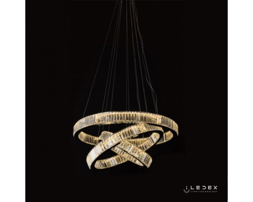 Подвесной светильник iLedex WOODSTOCK  10920P/3-70W-3000K (8/6/4) GOLD&CLEAR