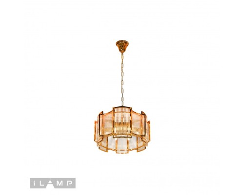 Подвесная люстра iLamp Tribeca MD0276-6A GOLD+CLEAR