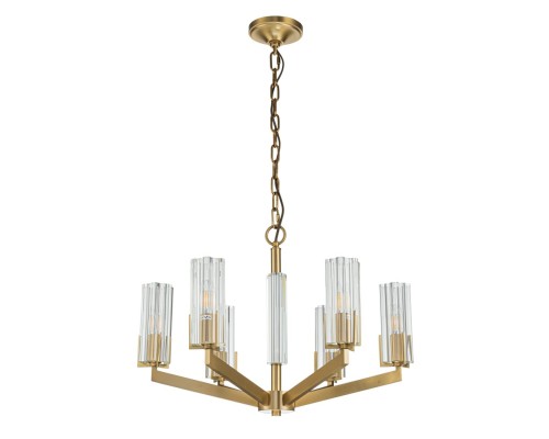 Подвесная люстра Belfast Malone 6035-6 BR CL Латунь / Стекло