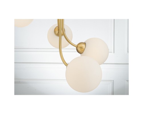 Подвесная люстра Belfast Bryson L-8130-5A BR GL Латунь / Стекло