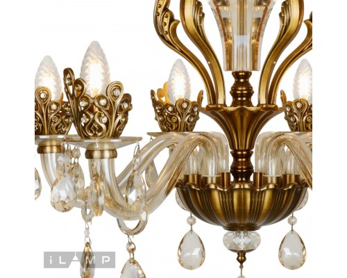 Подвесная люстра iLamp Asia 61078-6 Бронзвая