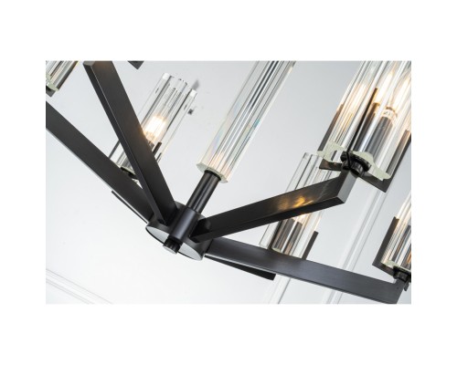 Подвесная люстра Belfast Malone 6035-6 BL CL Черный / Стекло