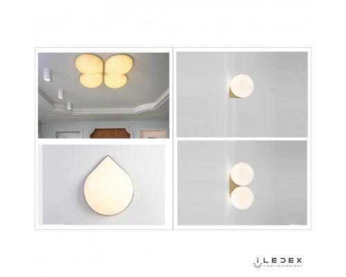 Настенный светильник iLedex OMEGA 6008W-18W-3000K WHITE&GOLD
