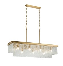 Подвесная люстра Belfast Harland 6308-10C BR CL Латунь / Стекло