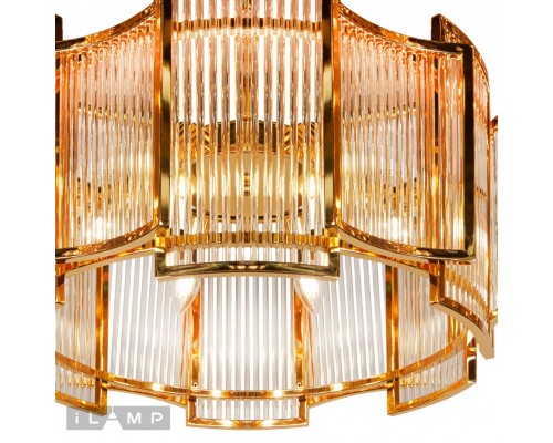 Подвесная люстра iLamp Tribeca MD0276-6A GOLD+CLEAR
