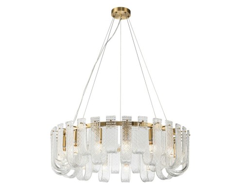 Подвесная люстра Belfast Severn 6601-800 BR CL Латунь / Стекло