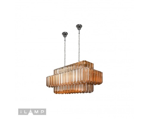 Подвесная люстра iLamp Destiny MD0267-14B CHROME+BROWN