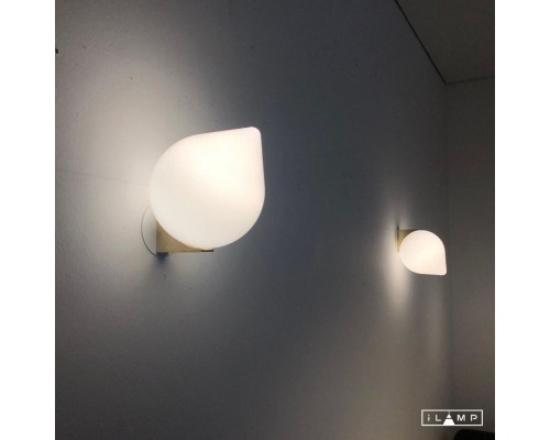 Настенный светильник iLamp CENTO 9572W/1-D300 BRASS&WHITE