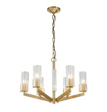 Подвесная люстра Belfast Malone 6035-6 BR CL Латунь / Стекло