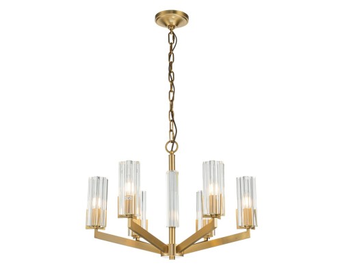 Подвесная люстра Belfast Malone 6035-6 BR CL Латунь / Стекло