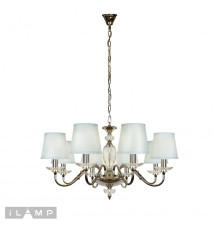 Подвесная люстра iLamp Dolce Vita P2345-8 Никель+голубой