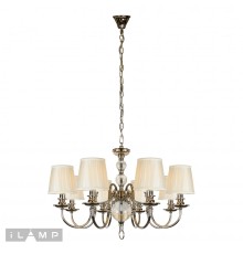 Подвесная люстра iLamp Armonia P2510-8 Никель+беж
