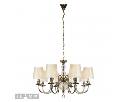 Подвесная люстра iLamp Armonia P2510-8 Никель+беж