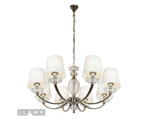 Подвесная люстра iLamp Hilarious P9397-8 Никель+белый