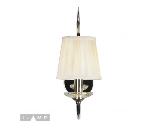 Настенный светильник iLamp Charm W2508-1 Никель+беж