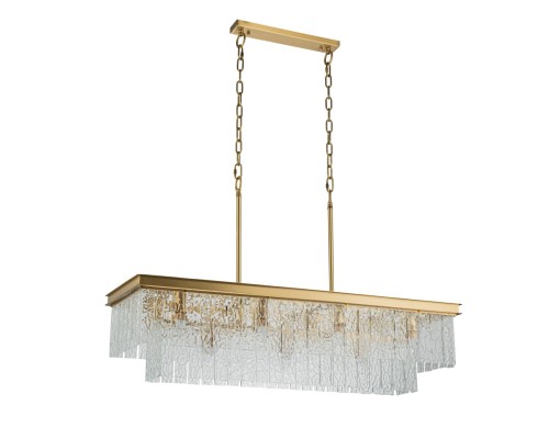 Подвесная люстра Belfast Harland 6308-10C BR CL Латунь / Стекло