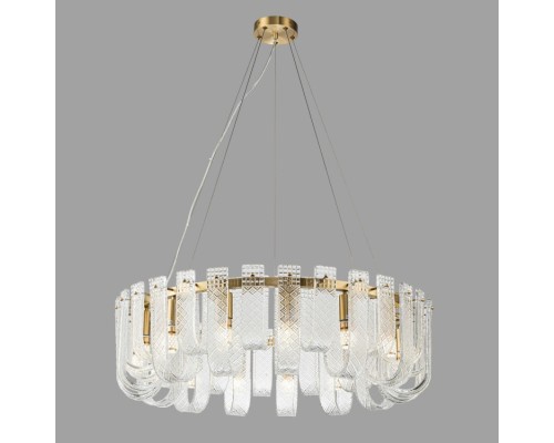 Подвесная люстра Belfast Severn 6601-800 BR CL Латунь / Стекло