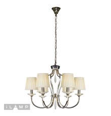 Подвесная люстра iLamp Charm P2508-6 Никель+беж