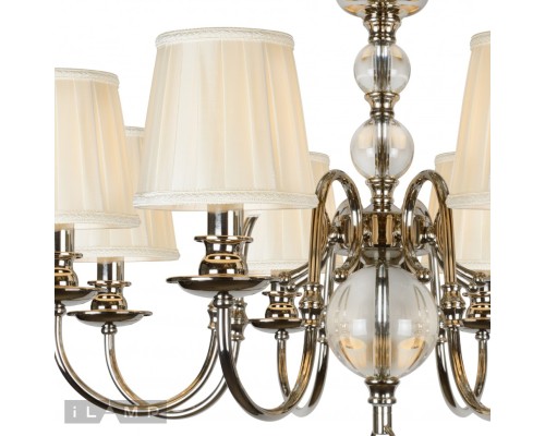 Подвесная люстра iLamp Armonia P2510-8 Никель+беж