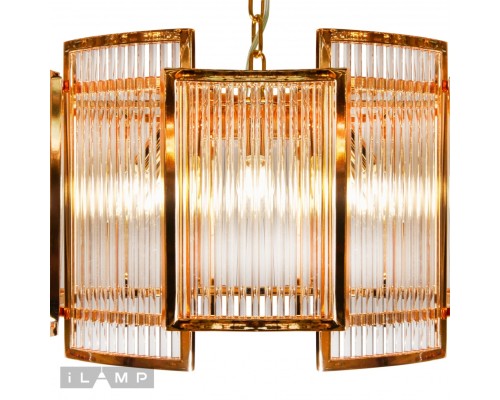 Подвесная люстра iLamp Tribeca MD0276-6A GOLD+CLEAR