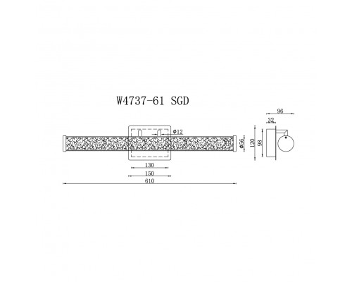 Светильник настенный iLEDEX Look W4737-61 SGD