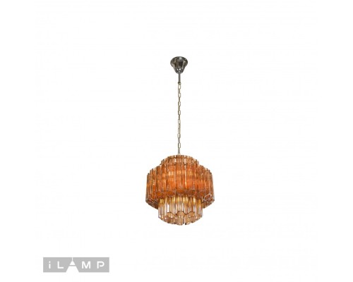 Подвесная люстра iLamp Destiny MD0267-4B CHROME+BROWN