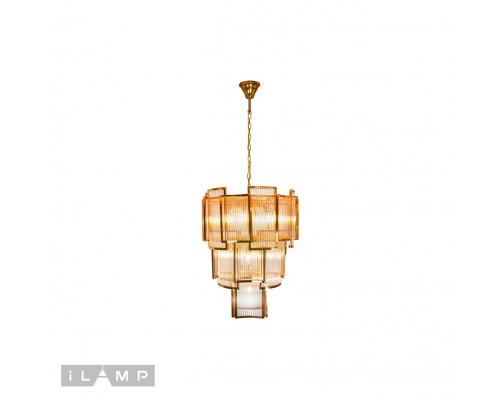 Подвесная люстра iLamp Tribeca MD0276-11C GOLD+CLEAR