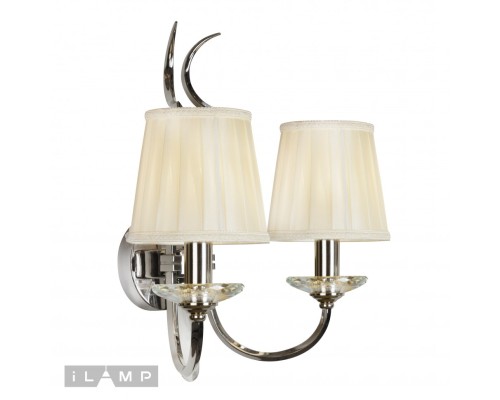 Настенный светильник iLamp Charm W2508-2 Никель+беж