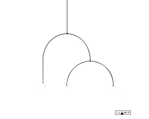 Подвесной светильник iLamp NORTH 8628P/3 BLACK&WHITE