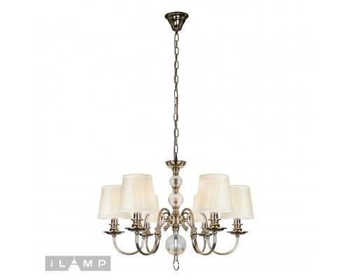 Подвесная люстра iLamp Armonia P2510-6 Никель+беж