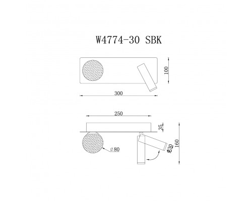 Светильник настенный iLEDEX Telescope W4774-30 SBK