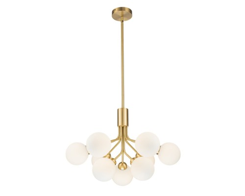 Подвесная люстра Belfast Bryson L-8130-6+3 BR GL Латунь / Стекло