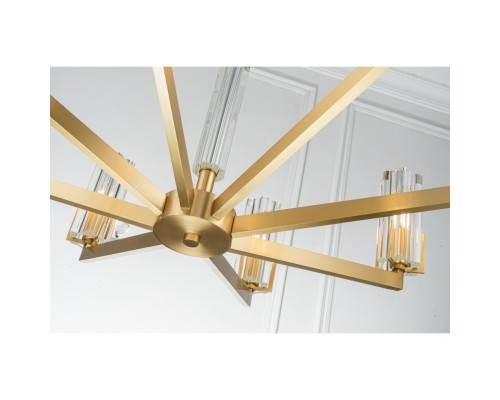 Подвесная люстра Belfast Malone 6035-8 BR CL Латунь / Стекло