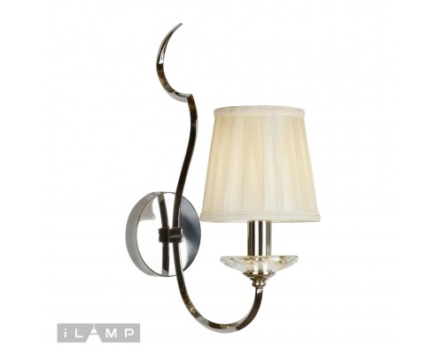 Настенный светильник iLamp Charm W2508-1 Никель+беж