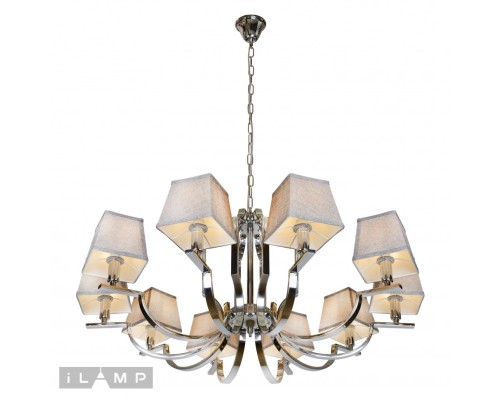 Подвесная люстра iLamp Hilton 6943-10 Хром+серый
