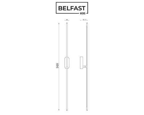 Светильник настенный Belfast Skipton 85001-1W-L BL Черный