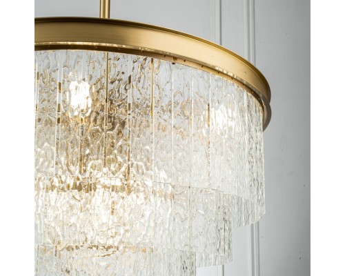 Подвесная люстра Belfast Harland 6308-8 BR CL Латунь / Стекло