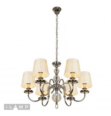 Подвесная люстра iLamp Armonia P2510-6 Никель+беж
