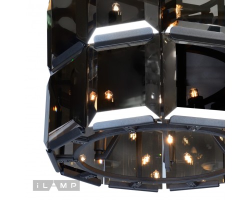 Подвесная люстра iLamp Panorama 10490-5+5P Черная