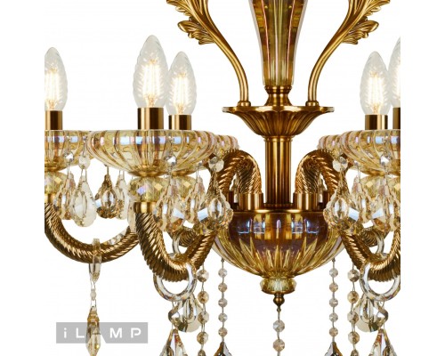 Подвесная люстра iLamp Asia 81069-6 Бронзовая