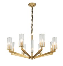 Подвесная люстра Belfast Malone 6035-8 BR CL Латунь / Стекло