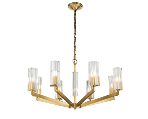 Подвесная люстра Belfast Malone 6035-8 BR CL Латунь / Стекло