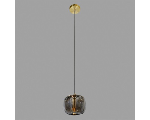 Подвесной светильник Belfast Pansy 6214-1 BR GR Латунь / Стекло / Серый