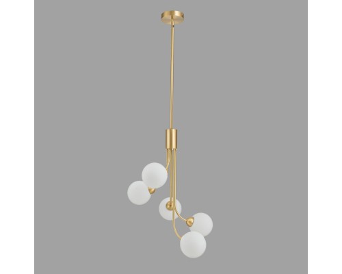 Подвесная люстра Belfast Bryson L-8130-5A BR GL Латунь / Стекло