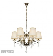 Подвесная люстра iLamp Cento P7505-6 Никель+белый