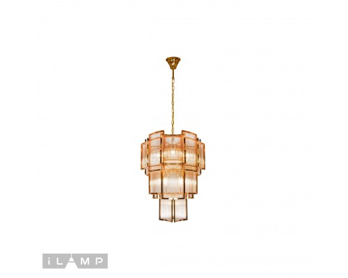 Подвесная люстра iLamp Tribeca MD0276-11C GOLD+CLEAR