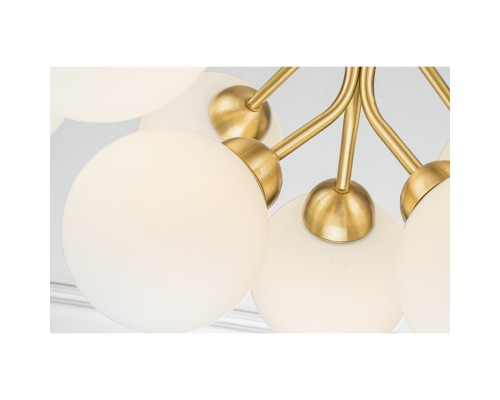 Подвесная люстра Belfast Bryson L-8130-6+3 BR GL Латунь / Стекло