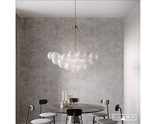 Подвесная люстра iLamp GLOBE 10099P/3-D800 GOLD&WHITE