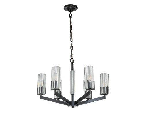 Подвесная люстра Belfast Malone 6035-6 BL CL Черный / Стекло